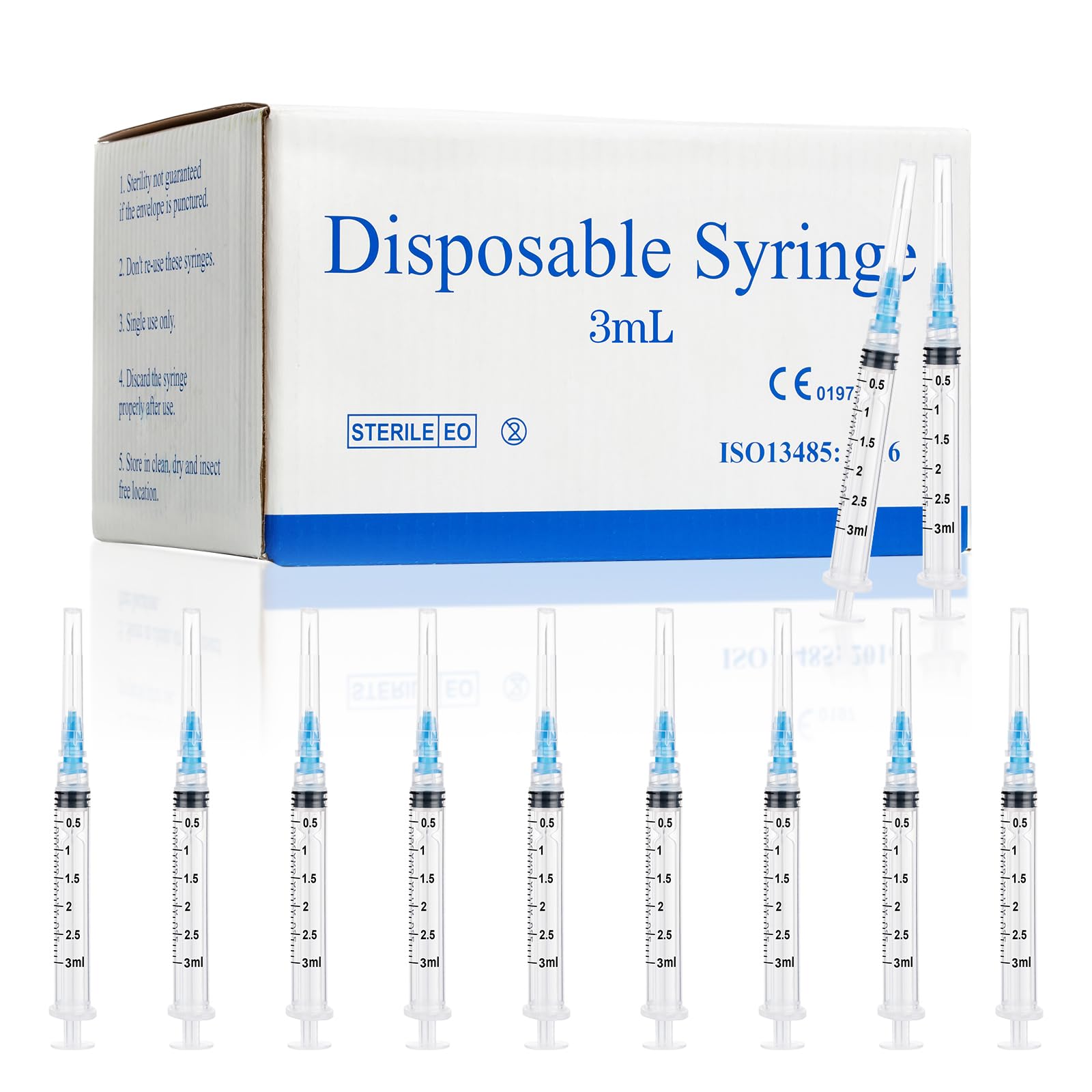 1ml Syringes with 27G 1/2 Inch(13mm), 1cc Luer Lock Syringes, 20 Pack — Amazon image 10
