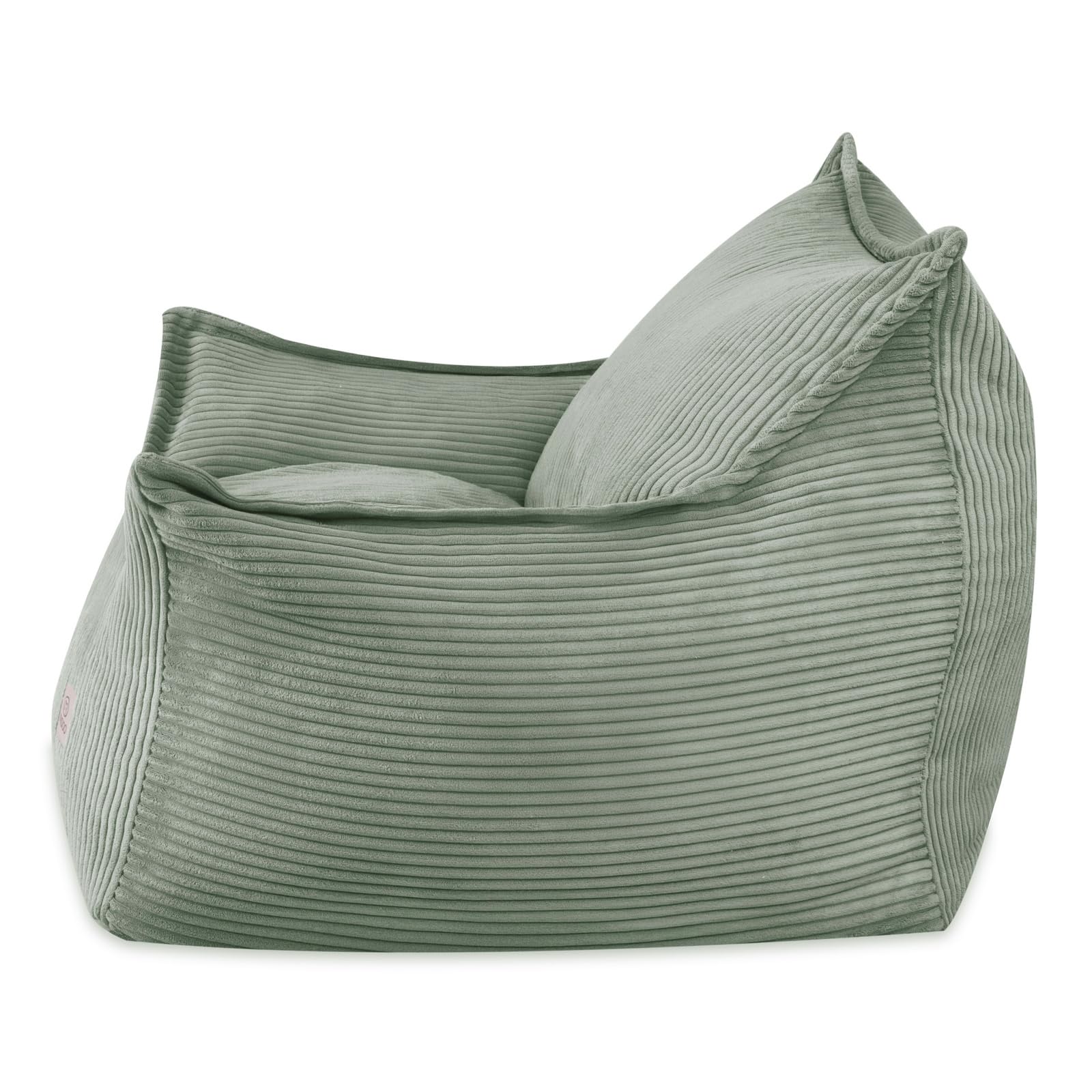 MISIOO Fauteuil Roya Cord - Fauteuil pour chambre d'enfant - Pouf souple pour enfant - Fauteuil de sol - En velours côtelé de qualité supérieure Oeko-Tex - 80 x 73 x 58 cm