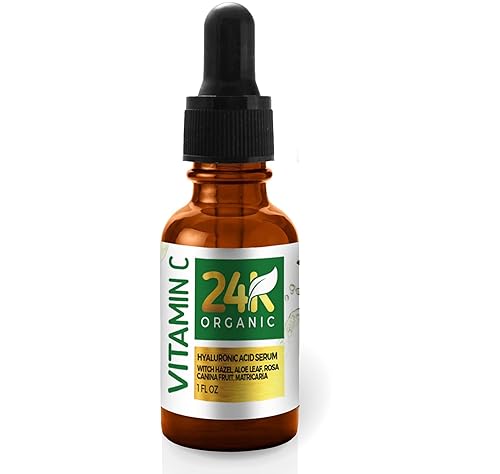 Miniatura 2 de Suero de vitamina C 24K para cara, suero facial tópico antienvejecimiento con ácido hialurónico y hoja de aloe, 1 onza líquida
