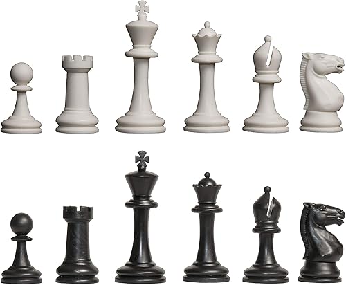 La Casa De Series de Competencia del Staunton piezas de plásticojuego de ajedrez sólo3.75" Blanco y Negro