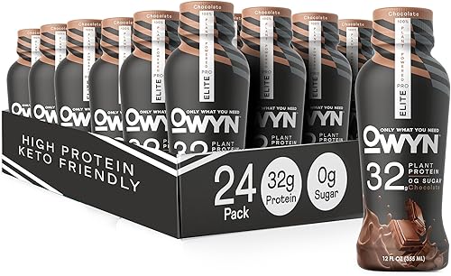 OWYN Only What You Need Pro Elite - Batido keto vegano con alto contenido de proteínas, 1.28 onzas de proteína, 9 aminoácidos, omega-3, prebióticos,