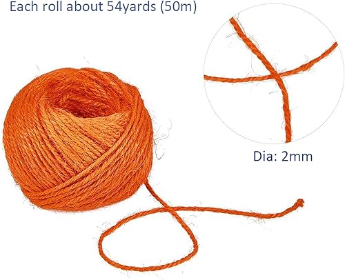 Miniatura 12 de Rollo de yute de cáñamo de 164 pies y 0.079 in para envolver regalos de Navidad, manualidades, exhibición de imágenes y adornos (marfil)