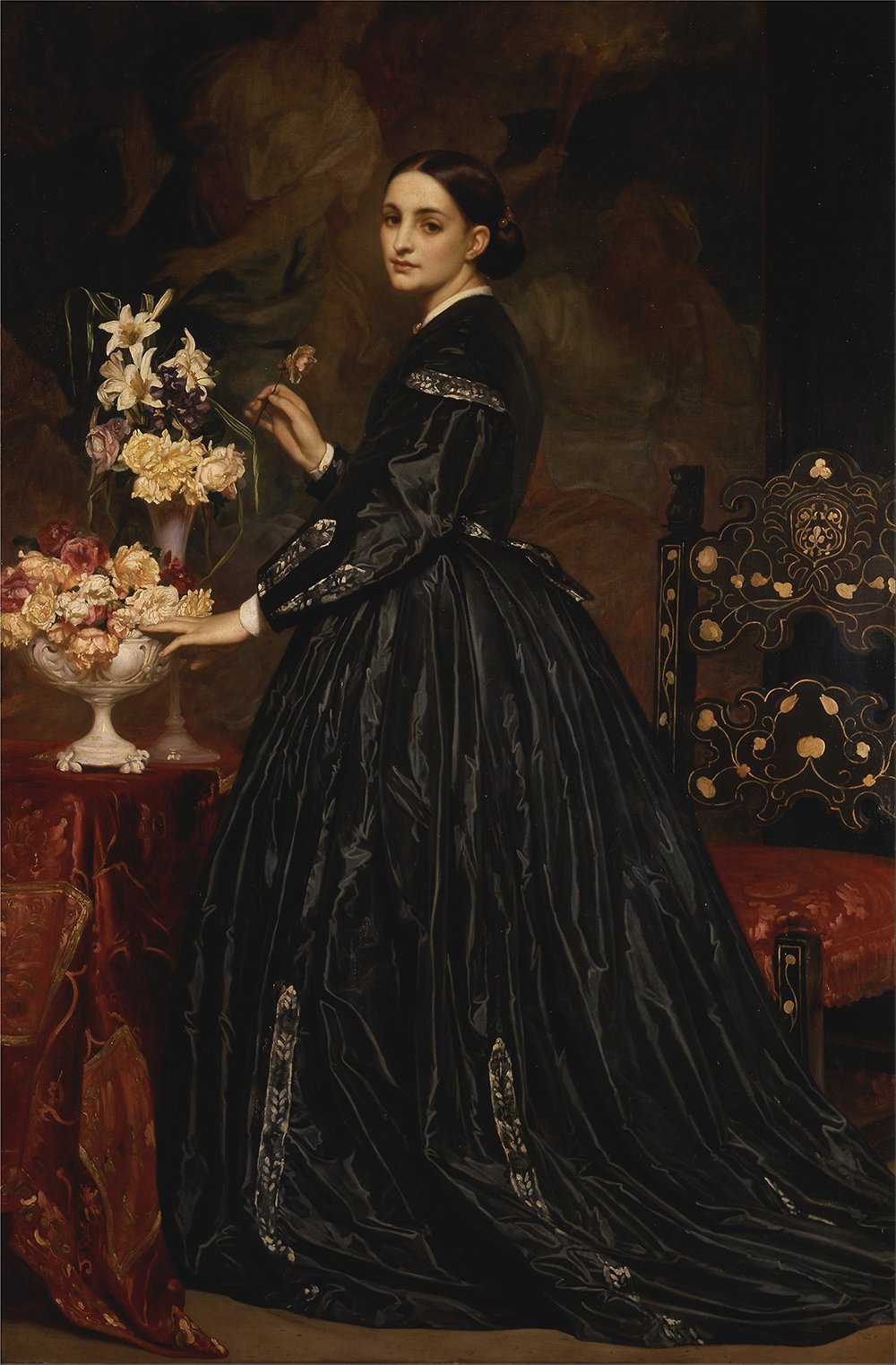Cuadro de Frederick Leighton, Mrs James: póster mate mediano para decoración
