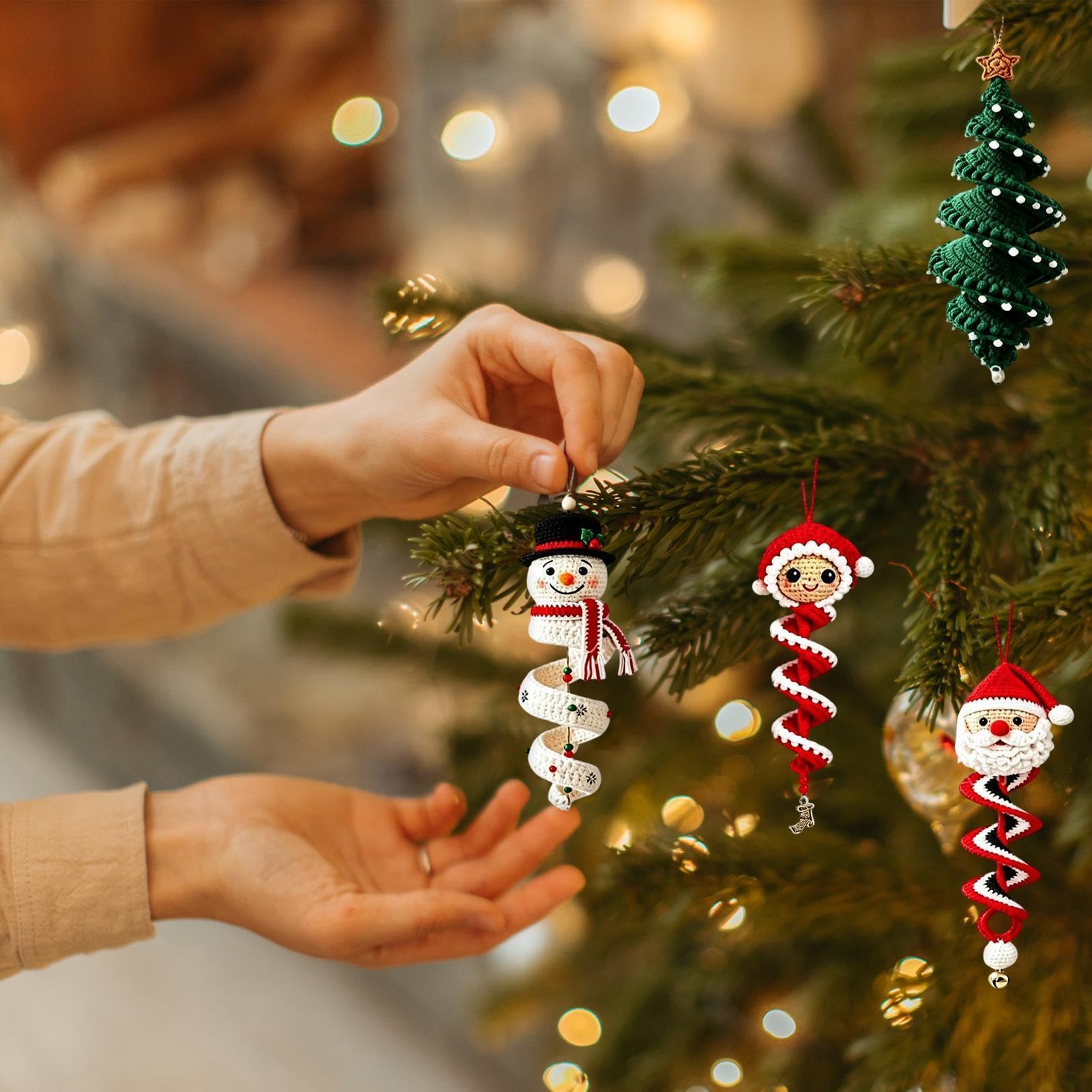 Genérico Kits de Ganchillo con Navideños Decoración en para Ventana