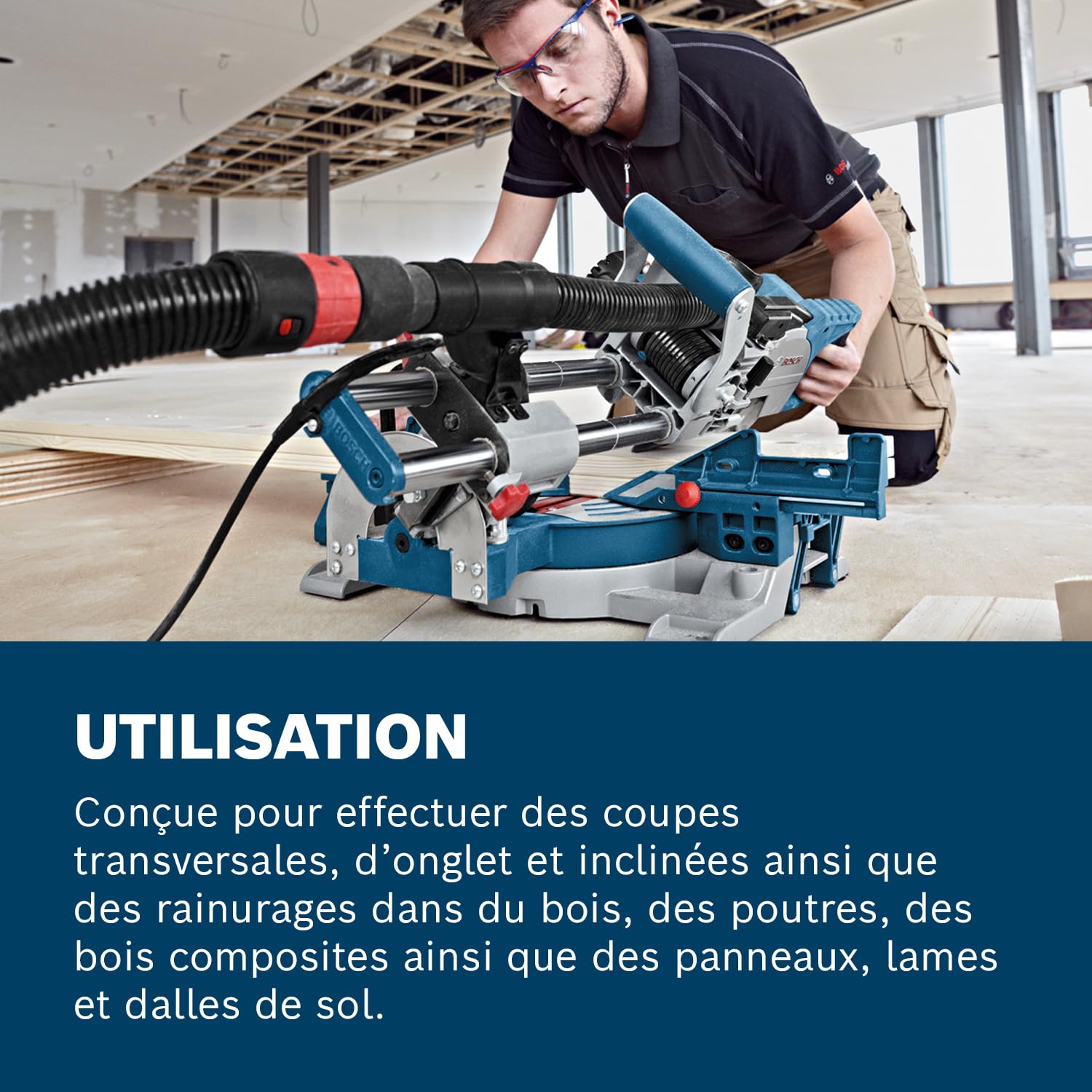 Bosch Professional scie à onglets radiale GCM 8 SJL (puissance 1 600 W, Ø de lame : 216 mm)