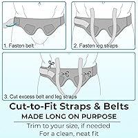 Vista 5 de Cinturón Universal de Hernia Braguero para Hombres y Mujeres - Soporte Doble/Bilateral para Hernia Inguinal/Deportiva Ajuste Personalizado