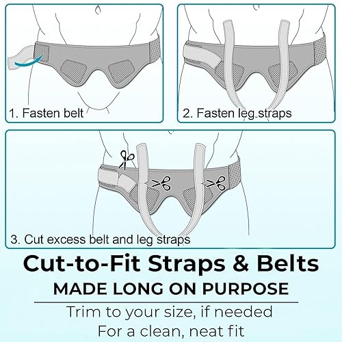 Miniatura 5 de Cinturón universal para hernia para hombres y mujeres, soporte doblebilateral para hernia inguinaldeportiva Ajuste personalizado, tirantes cómodos