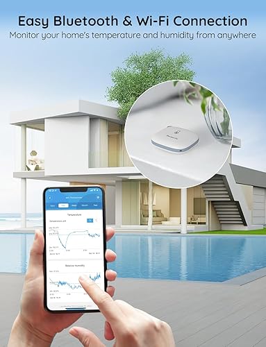 Miniatura 2 de GoveeLife Termómetro Higrómetro Inteligente, Monitor de Temperatura WiFi H5179, Sensor de Humedad con Alerta de Aplicación, 2 Años de Exportación