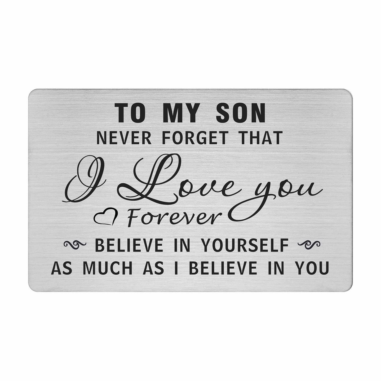 HLQYMZ Son Wallet Card Gifts from Mom Dad, Birthday Graduation Meaningful Gifts for Boys