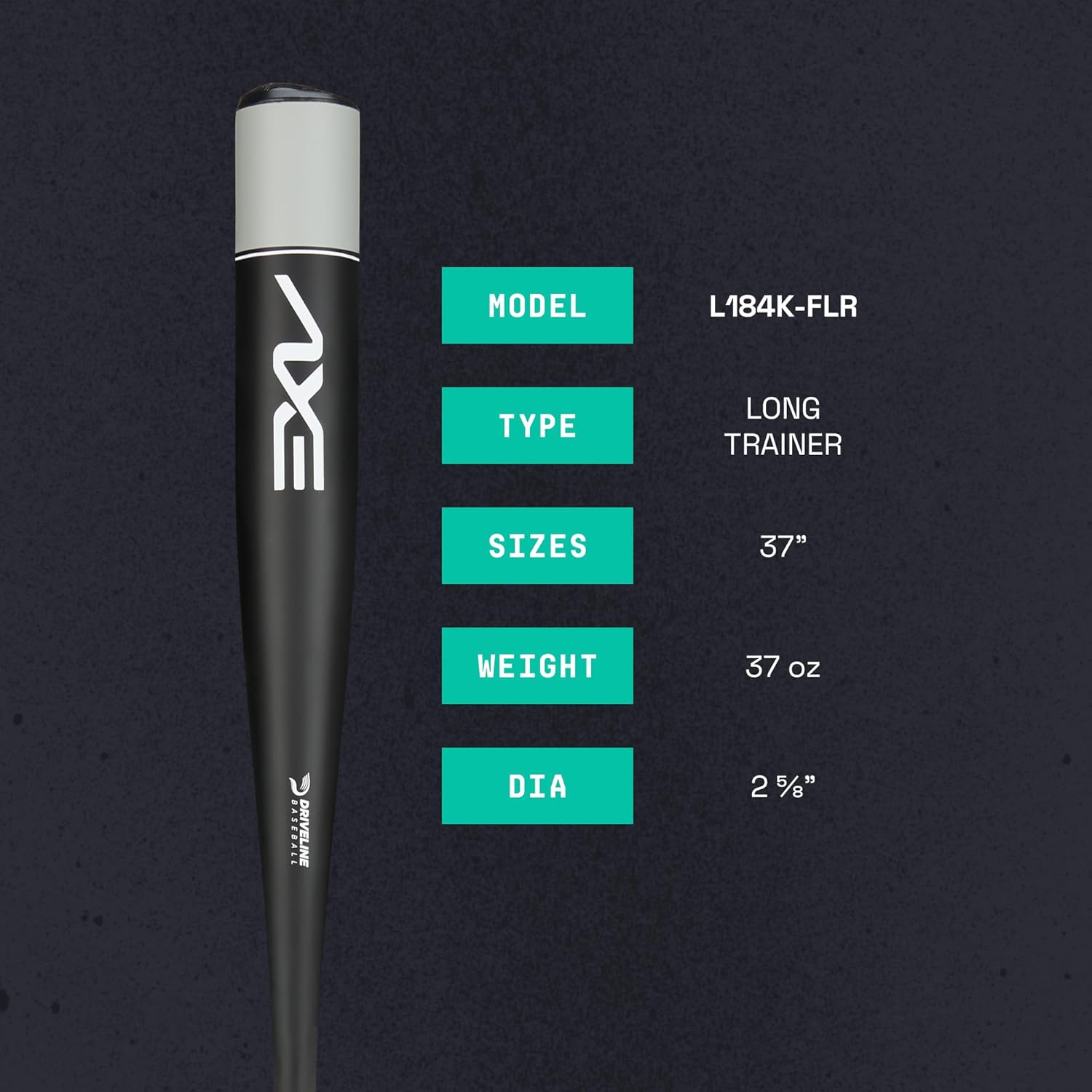 Axe | Long Trainer | Baseball Training Bat and Program by Driveline Baseball | 37 inch/ 37 oz