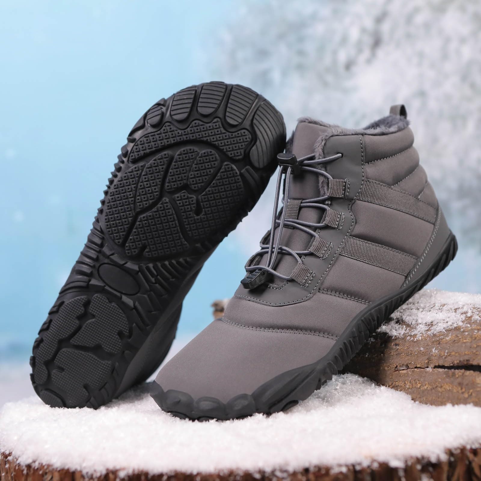Bottines Hiver Femme Fourrées Imperméables Quotidien Bottines Hiver Fourrées Imperméables, Style Pratique pour Ville, Travail et Activités Quotidiennes