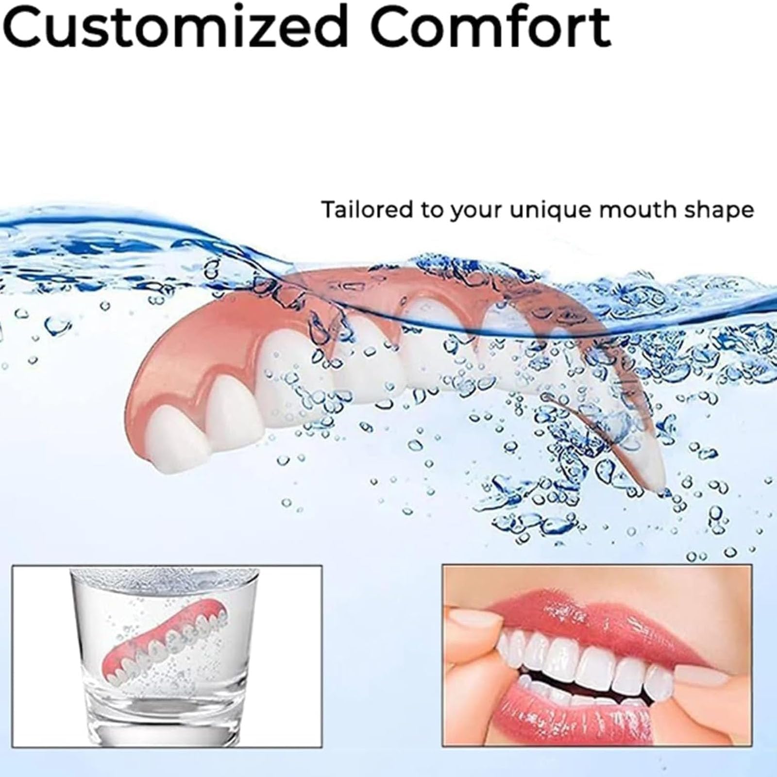 Biancat Greatfit Kit de 5 cordes dentaires en silicone Yunpso - Kit de tendage dentaire en silicone naturel et confortable - Veneers inférieurs et doux - Pour rendre votre sourire plus confiant