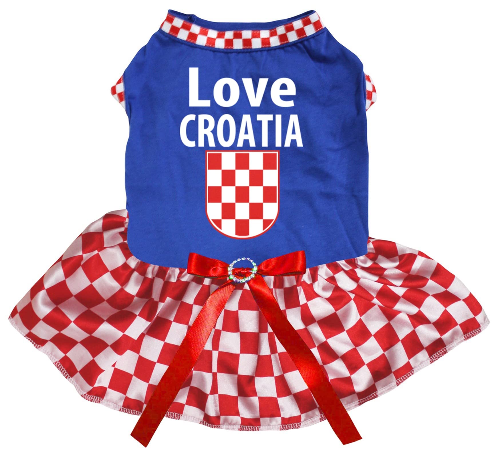 Robe pour chien vêtement grand chien imprimé drapeau Croatie bleu XXXL