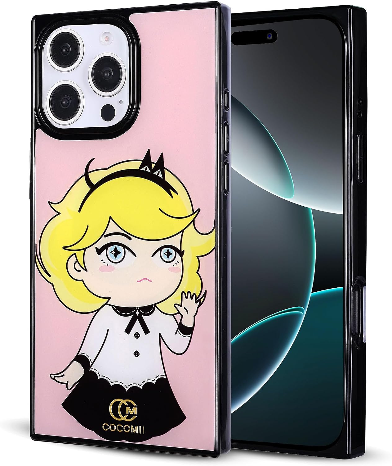 COCOMII Rectangle for iPhone 16 Pro Case, Blush Monochrome Coco&MII