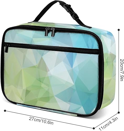 Miniatura 3 de Lonchera poligonal reutilizable, bolsa de almuerzo aislada, bolsa enfriadora, lonchera para comida y alimentos, bolsa de mano para mujeres, niños,