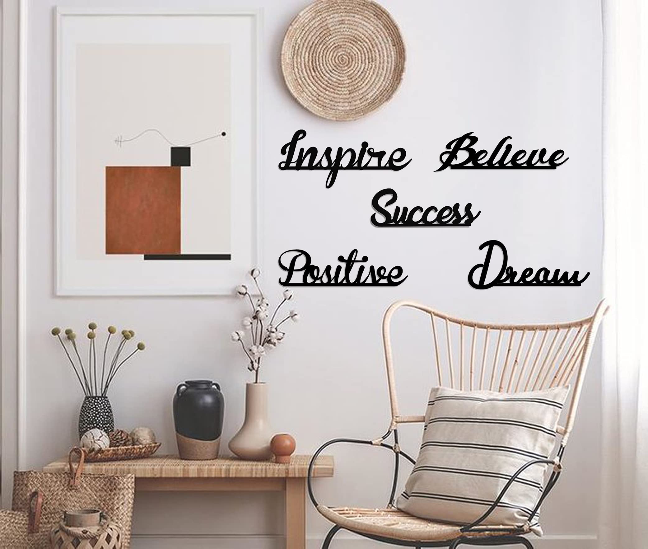 FUN RUN Plaque Black High MDF Cutout Ready Stick or Hanging | Home Bedroom Living Area Office Cafe Decor Wall Art – 25 cm X 10 cm X 5 MM.Combo-2.