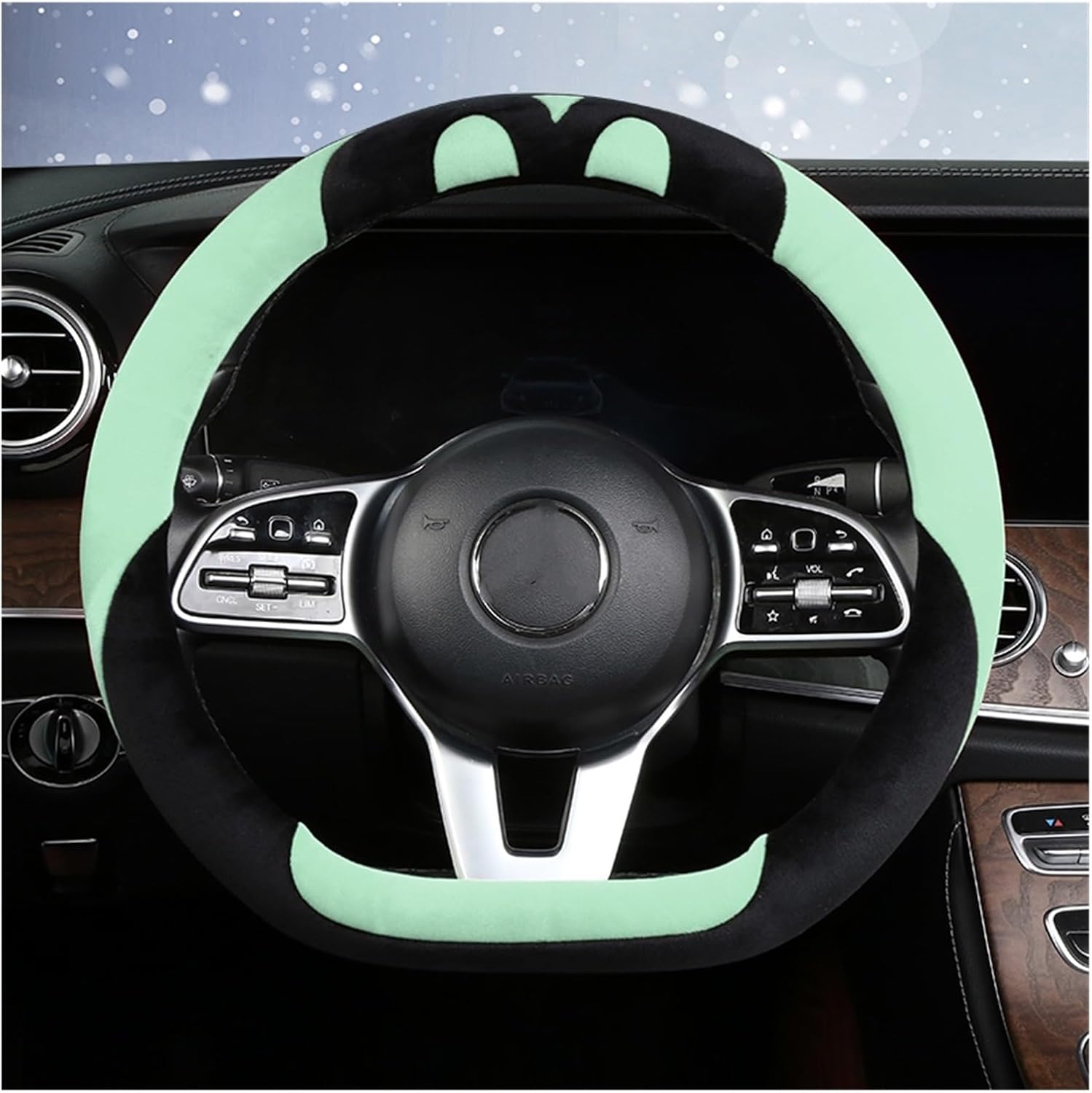 Car Steering Wheel Cover for D Type Car Steering Wheel Cover, Plush Car Accessories, Soft Touch, Suitable for Many Cars. (Color : 4#)