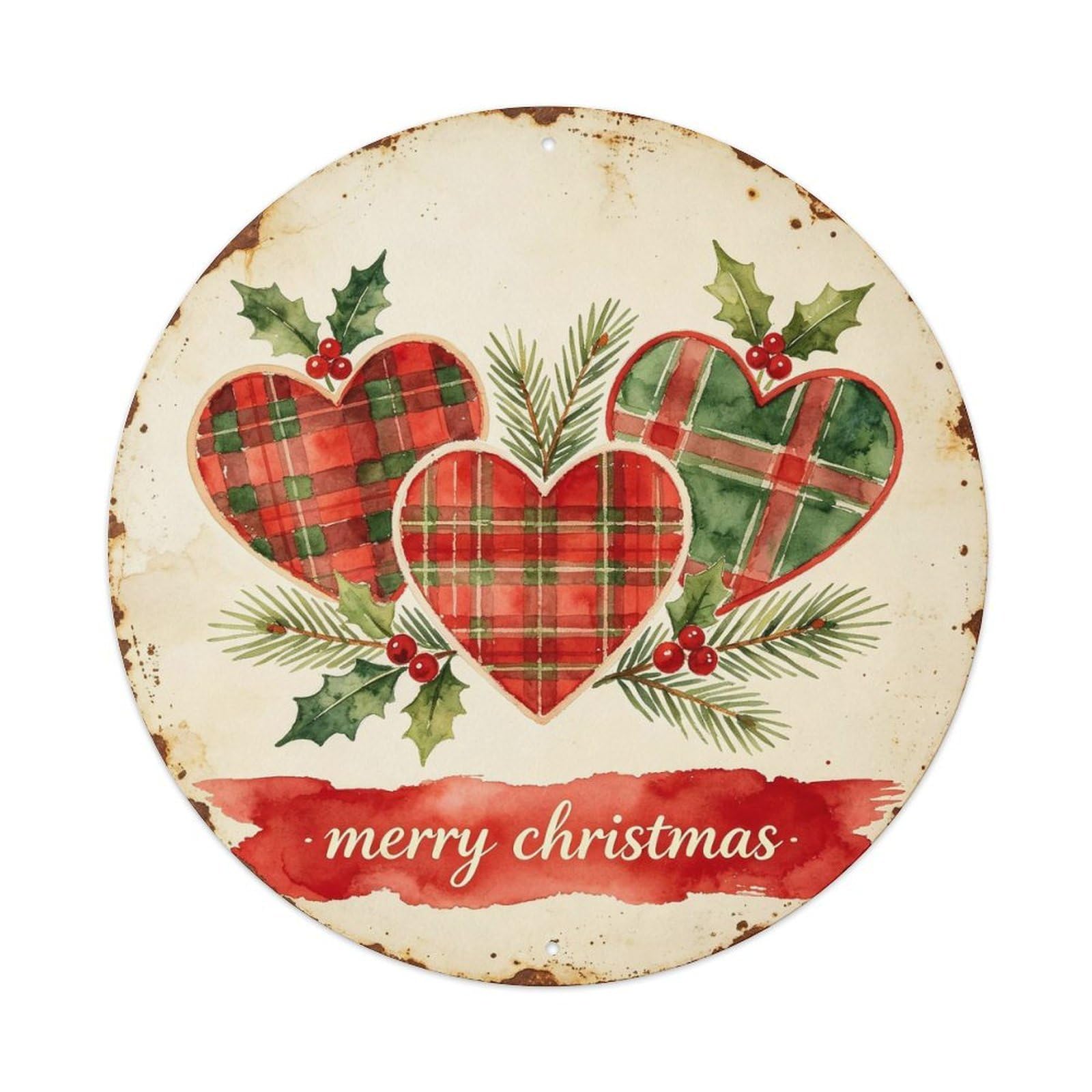Merry Christmas Metal Tin Sign Plaque