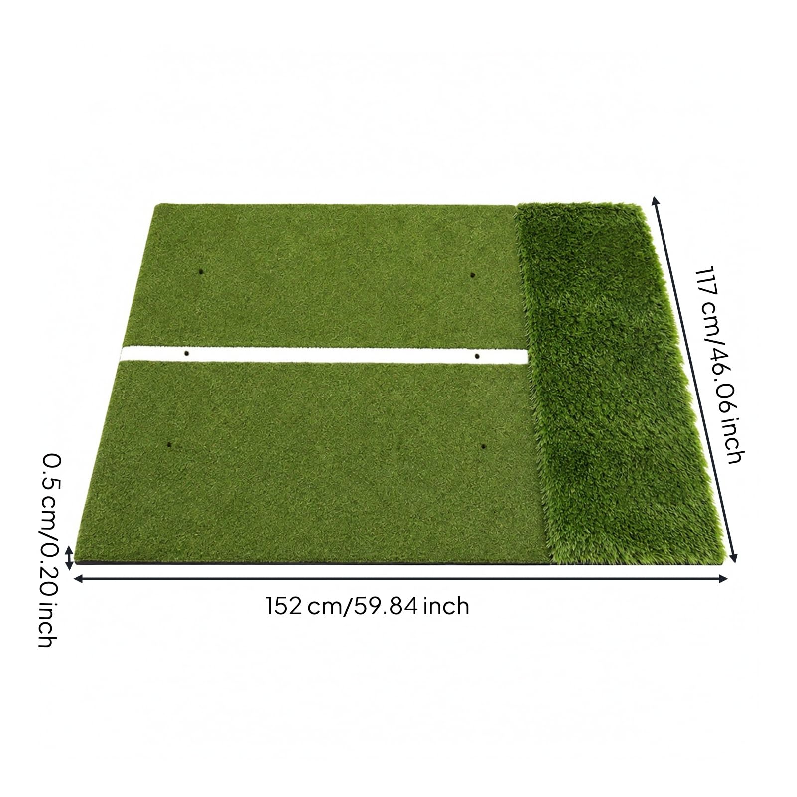 Sharplace Alfombra Golpeo Golf Doble Césped Antislizan Entrenamiento Golf con Base EVA para, Inrior, Exrior