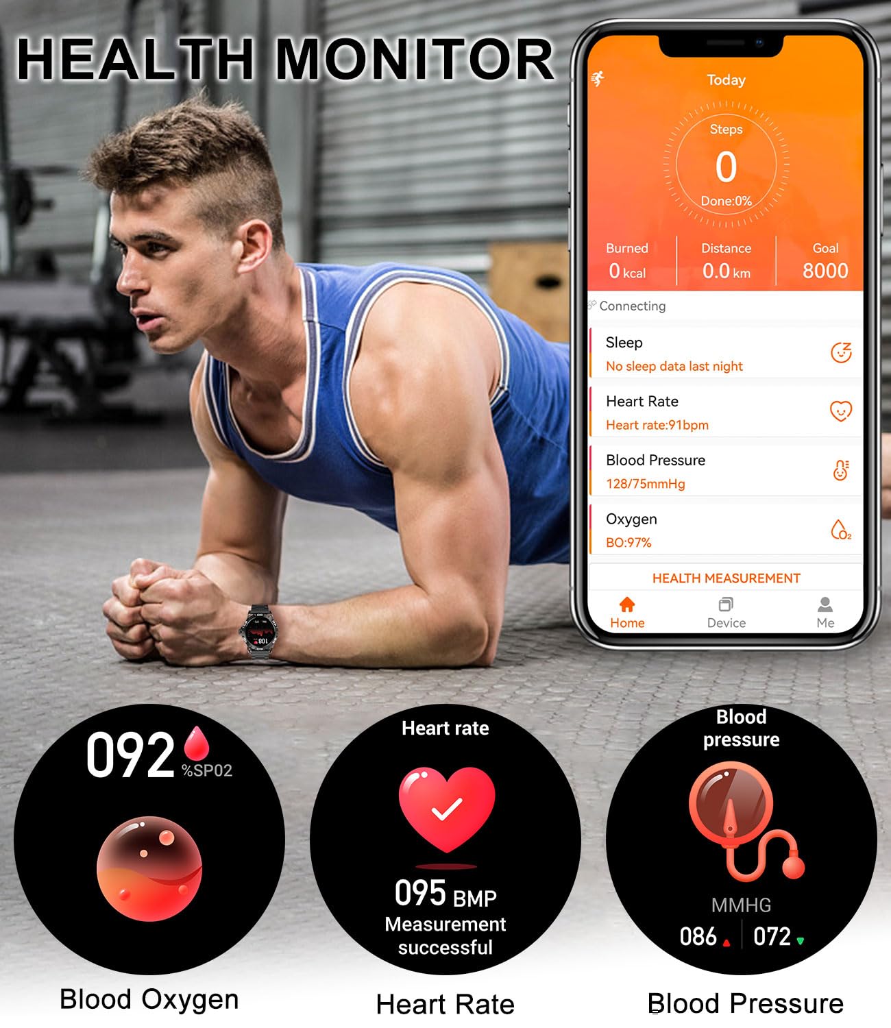 Montre Connectée Homme Appel Bluetooth Assistants Vocal 1.39" Smartwatch Intelligente Podomètre Calories Calculatrice 2 Bracelets Montre Sport Fréquence Cardiaque Sommeil SpO2 pour Android iOS