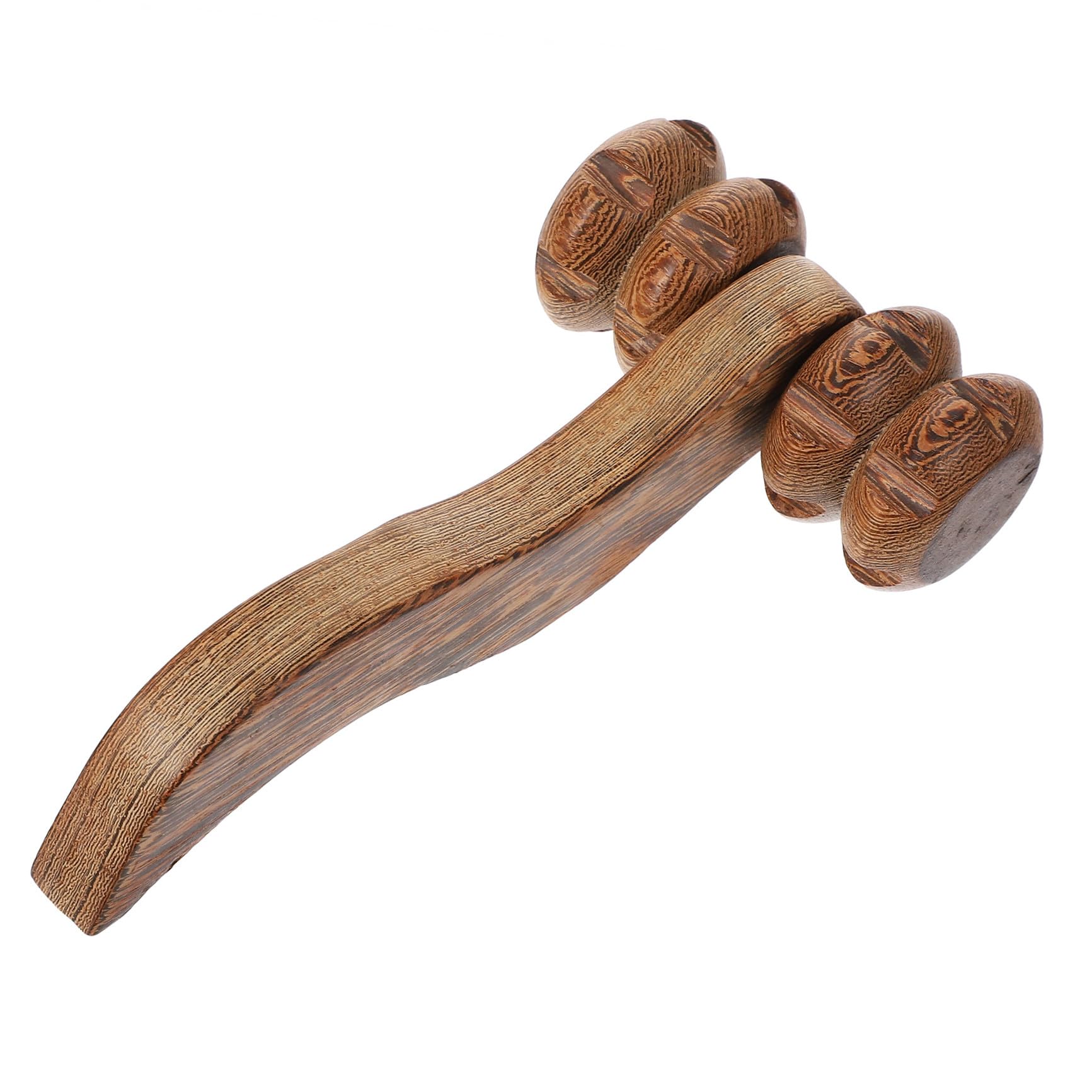 FRCOLOR 2 unidades de masajeador para la espalda, rodillo de masaje manual, rodillo de masaje para yoga, barra de masaje de madera, rueda de desplazamiento profunda, varilla de puntos, bastón de
