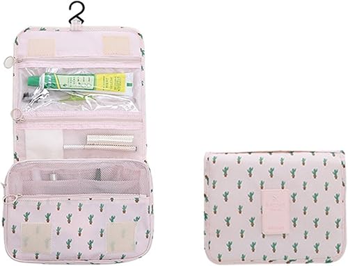 Miniatura 41 de Mossio Neceser colgante – Organizador grande de viaje de maquillaje cosmético para hombres y mujeres con gancho resistente Blanco