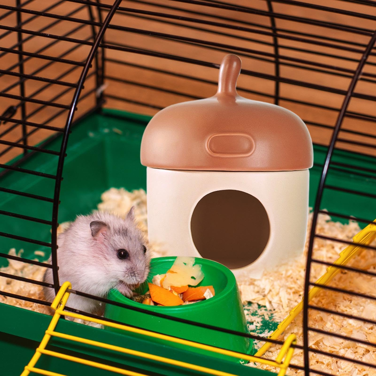 Hamsterhäuser Einzigartige Kleintier-Habitatdeko, Eiskäfig-Zubehör | Keramik Kleintier-Lebensraumdeko, Ice-Käfigzubehör, Käfigzubehör für Zwerghamster, Rennmäuse, Mäuse, Goldhamster, andere