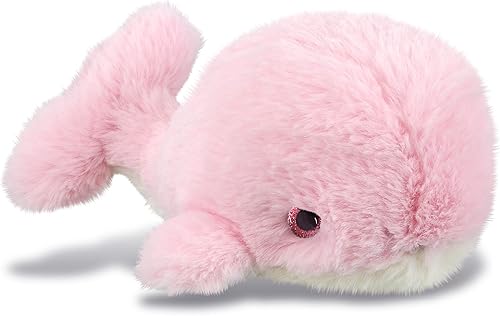 DolliBu Peluche de ballena de peluche, ballena rosa suave y abrazable, adorable juguete de peluche de ballena para jugar, lindo regalo de vida