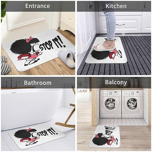 Miniatura 5 de Mafalda Quino - Alfombra divertida de manga para cocina, dormitorio, 24 x 16 pulgadas