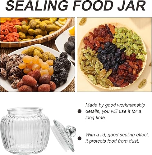 Miniatura 6 de Hemoton Tarro de almacenamiento de calabaza con tapa de cristal, plato de caramelo de Halloween, cristales de caramelo de cerámica para llevar,