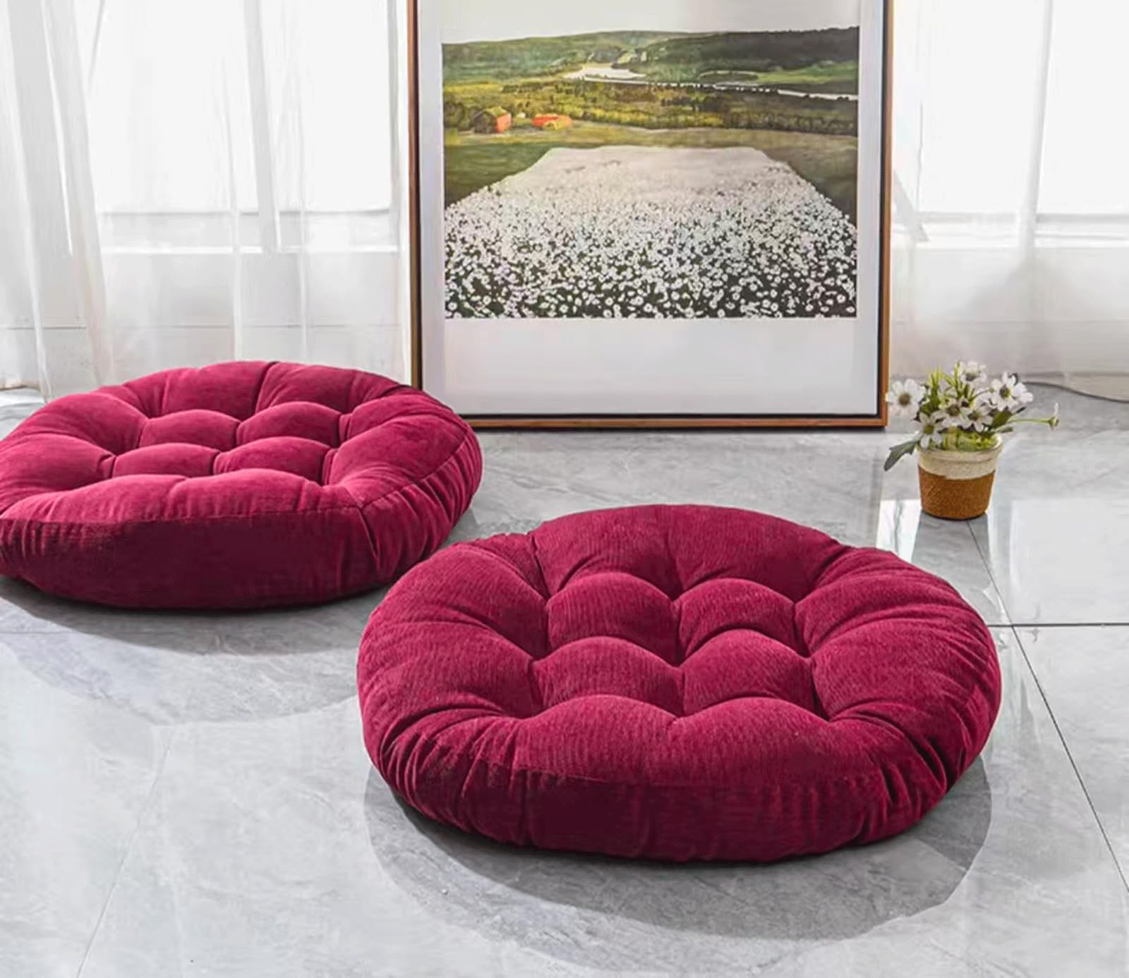 Coussin de sol de méditation rond pour créer votre propre espace de relaxation