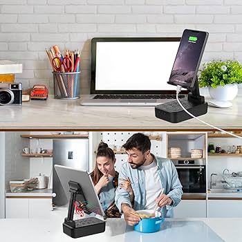 Amazon.com: Fopudy Cell Phone Stand with Wireless Bluetooth Speaker, HD  Surround Sound Bluetooth Speaker for Home Kitchen and Outdoors Compatible  with Mobile Phone, Tablets, Gifts for Men Women : Electronics