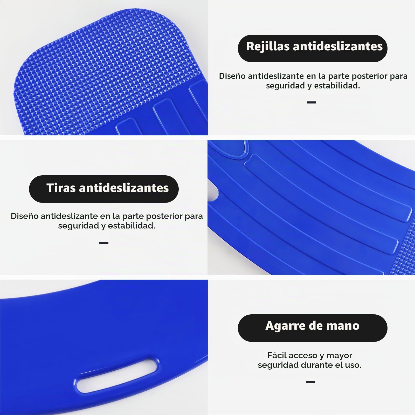 [LOSCHEN]Tabla de transferencia, deslizador para pacientes o Handica de silla de ruedas a la cama, el inodoro, la bañera, el coche - Tabla deslizante con un mango (azul)