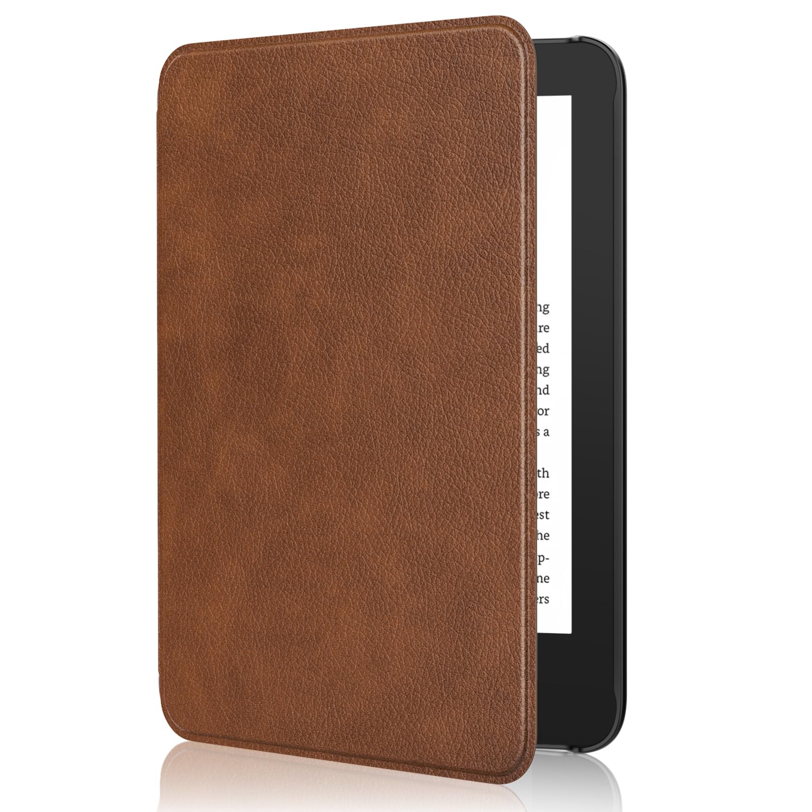 MoKo Case for 6" Amazon Kindle Basic 11th Gen 2024/2022, Brown | Lightweight Shell Cover, Auto Wake/Sleep, Slim, Waterproof, for Amazon Kindle Basic 11th gen