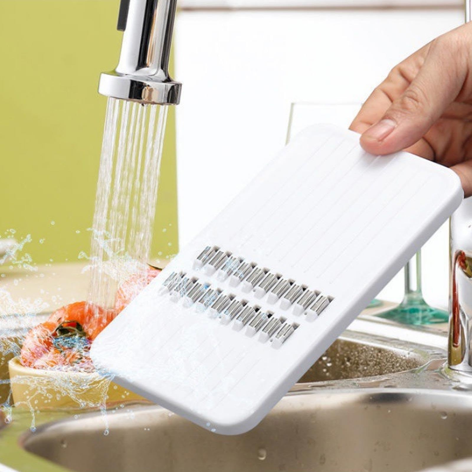 Rallador Hogar Multifuncional Cortador De Verduras Rebanador Rallador Rábano Patata Trituradas Cocina Cortar Verduras,Blue-25×11×10cm/9.84×4.33×3.93in/4011