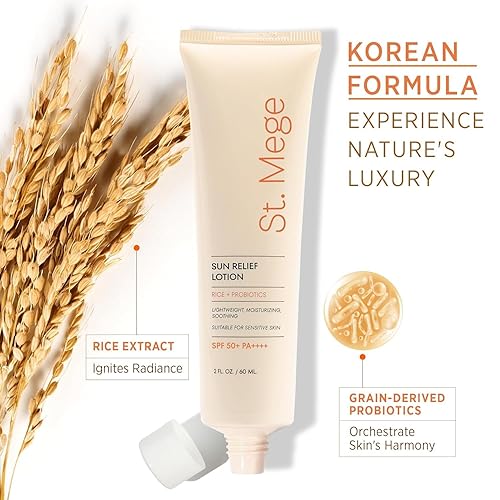 Miniatura 2 de Rice Korean Lightweight Sunscreen - Daily 50+ PA ++++ Loción de protección solar de tamaño de viaje, seguro para arrecifes, protector solar asiático
