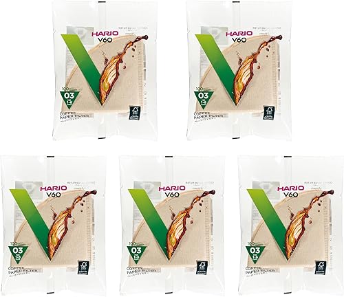 HARIO VCF-03-100M Paper Filter for V60, 03M, 1-6 Cups, 500 Sheets