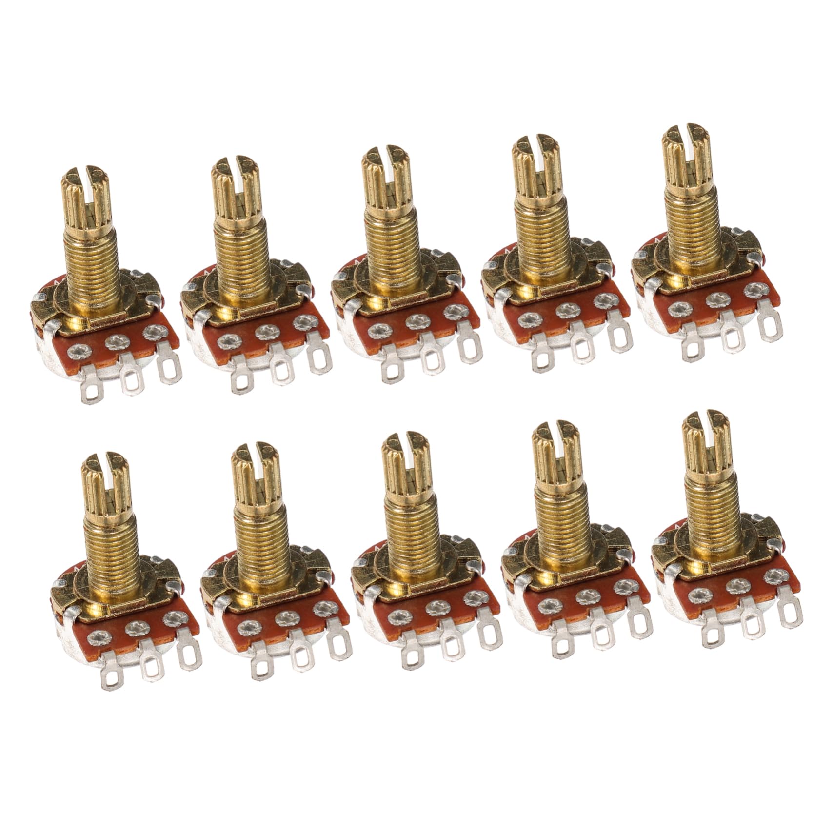 Abaodam 30 Piezas Potenciómetro De Guitarra Potenciómetro De Reemplazo De Guitarra Control De Volumen De Guitarra Piezas De Guitarra Eléctrica Eje Dividido Ollas De Audio Accesorios