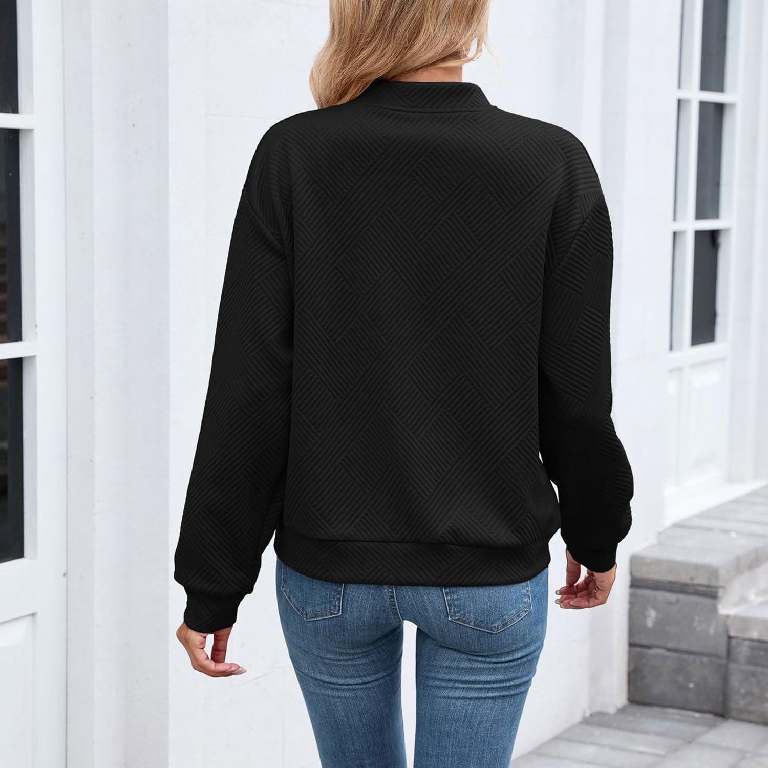Tomwell Veste Femme Zippé Blouson Décontracté Manches Longues Manteau Léger Sweatjacke