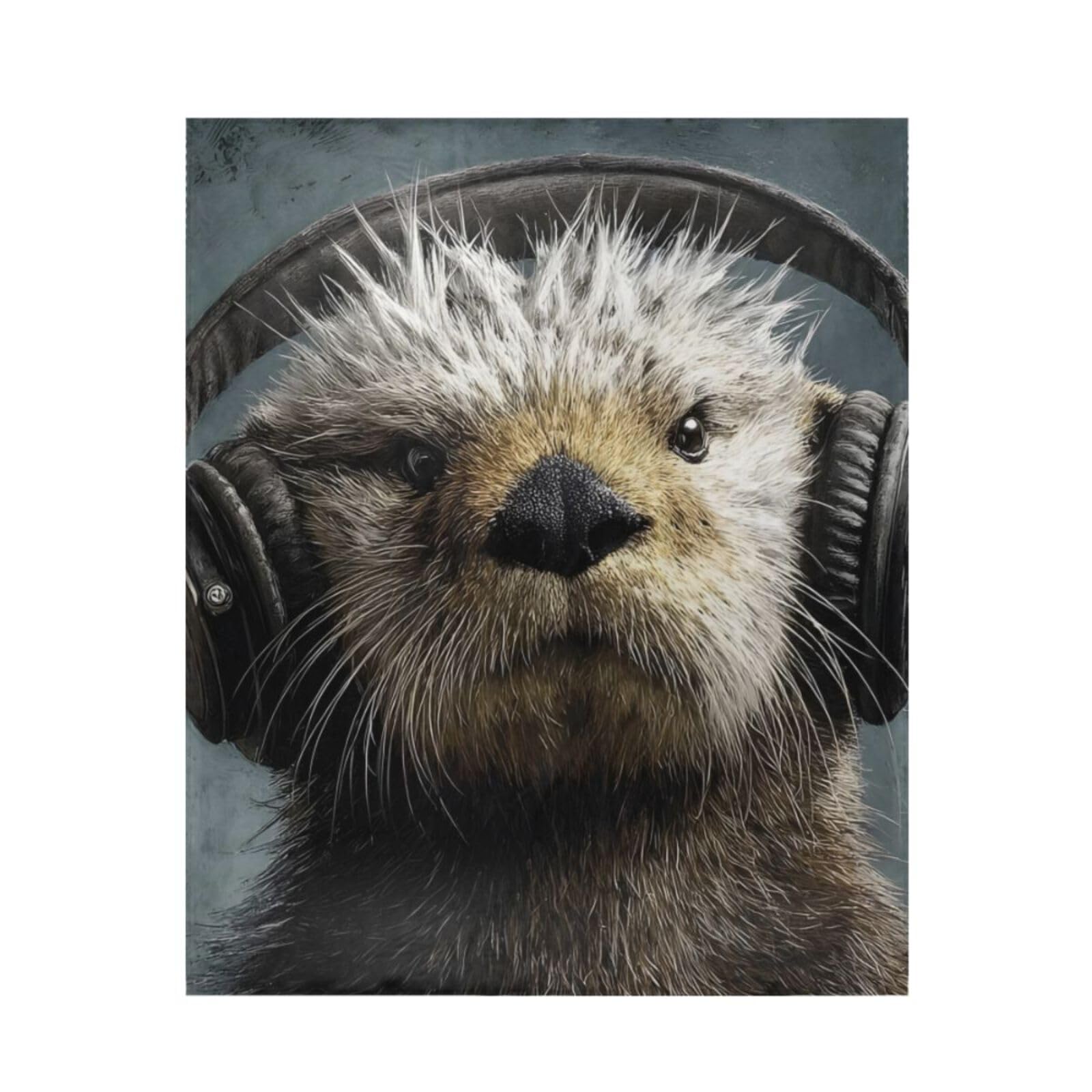 Koc w kratę Beaver Headphone Przytulny koc termiczny ciepły koc polarowy koc do biura krzesło biurowe dorośli biuro L