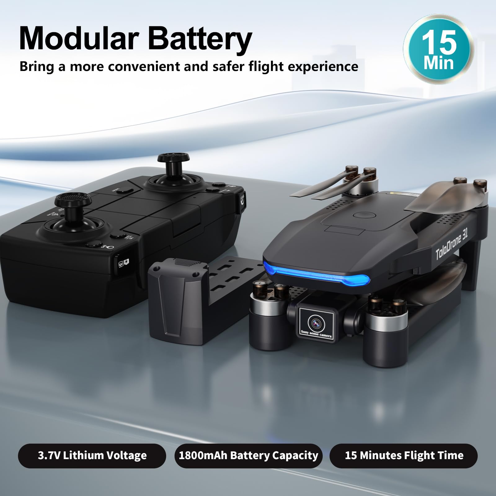 Toladrone Drone con Fotocamera 4K UHD per Adulti, Droni GPS con Motore Brushless, Trasmissione in Tempo Reale 5G, Seguimi, Ritorno Automatico, Drone per Principianti TD31GPS