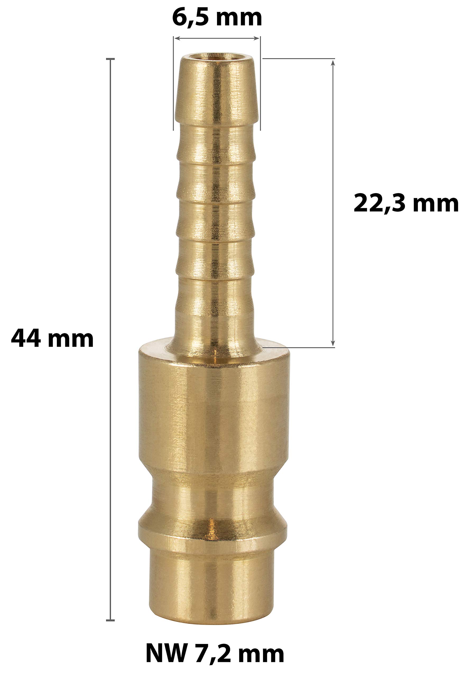 Connecteurs à Air Comprimé Poppstar DN 7.2 Avec Embout 10 Mm - Lot De 2, Neufs