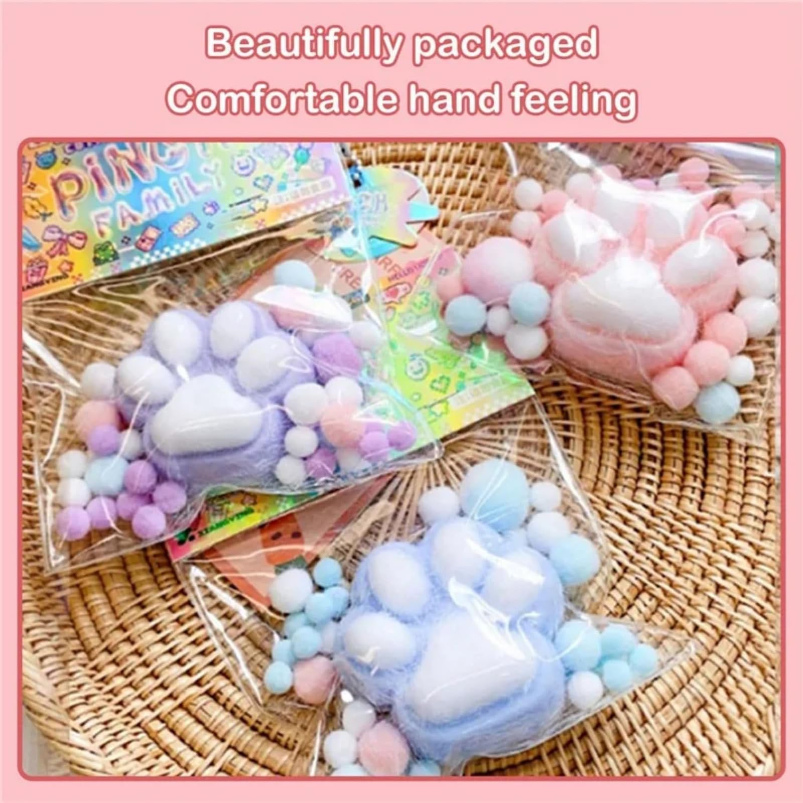 2 Stück Katzenpfoten-Quetschspielzeug – Kawaii Squishy Spielzeug Für Stressabbau, Weich & Wiederverwendbar
