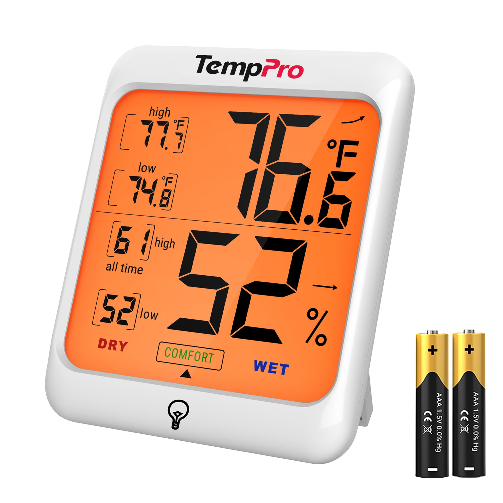 ThermoPro TP53 Hygrometer Humidity Gauge Indicator Digital Indoor Thermometer Room Temperature and Humidity Monitor with Touch Backlight-image-18