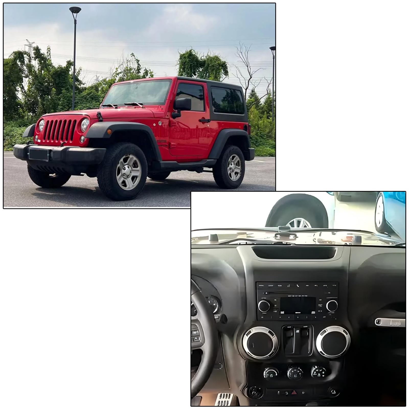 Young Wolf Support de téléphone multi-support pour tableau de bord avec bras d'extension en métal compatible avec Jeep Wrangler 2011-2017 JK JKU
