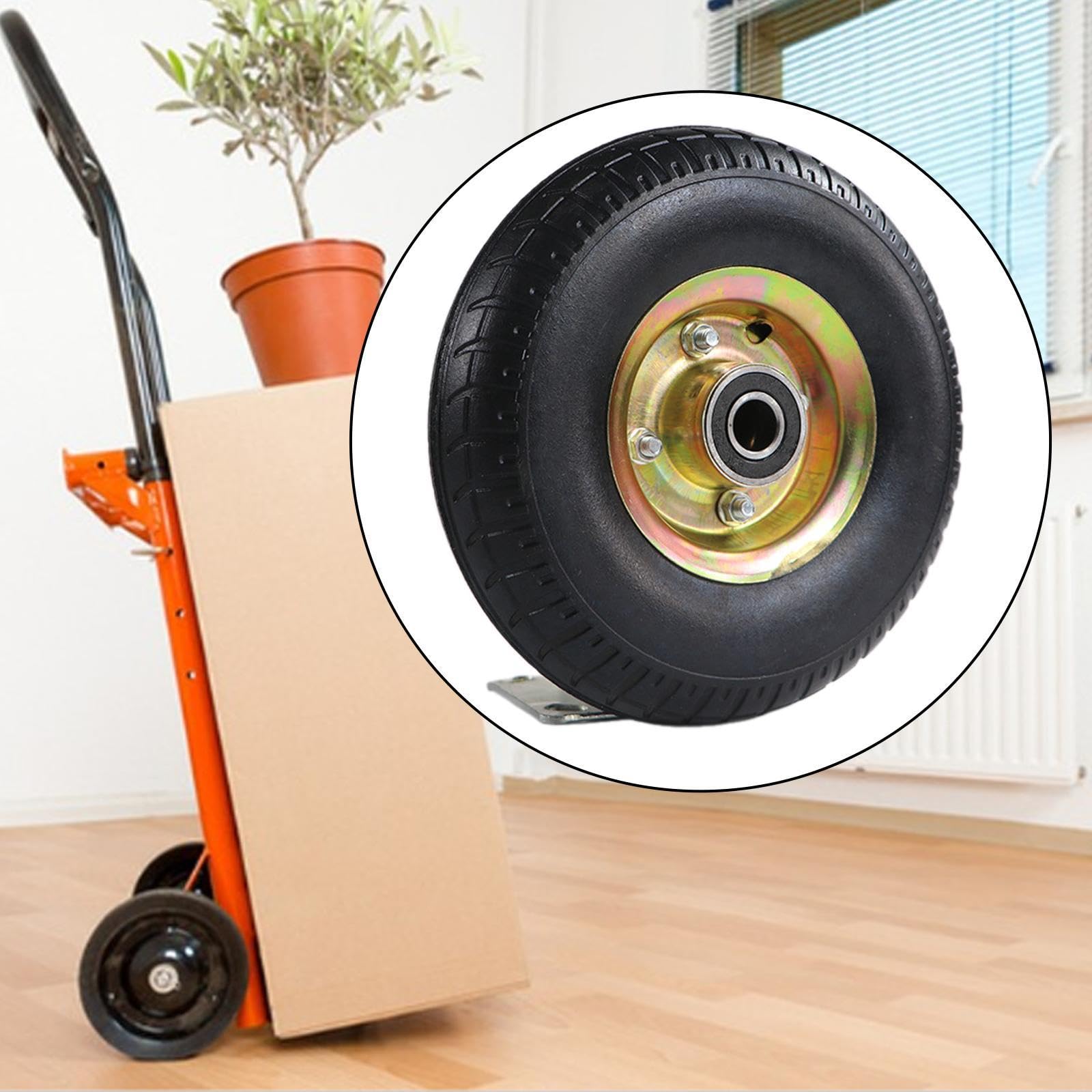 245 mm 3.50-4 Vollgummireifen, Radbreite 2,6 Zoll, Zubehör, pannensicherer Ersatz für Handwagen, einfache Montage, Lagerloch 20mm