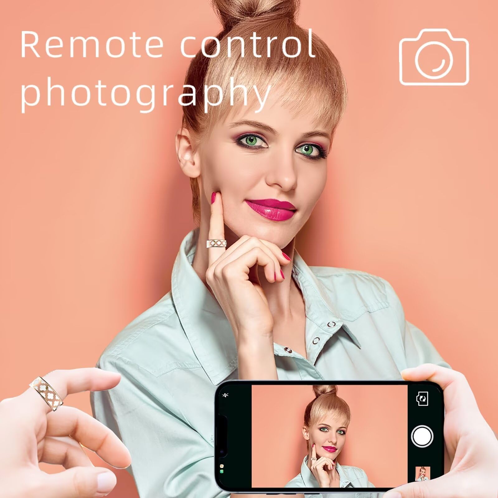 Smart Ring Damen Rosegold Smartringe für Damen Android Fitnessring für Damen Blutdruckmessung Smarter Fitness Tracker Ring SpO2 Schlaftracker Pulsmesser Schrittzähler Blutdruck IOS Finger Tracking