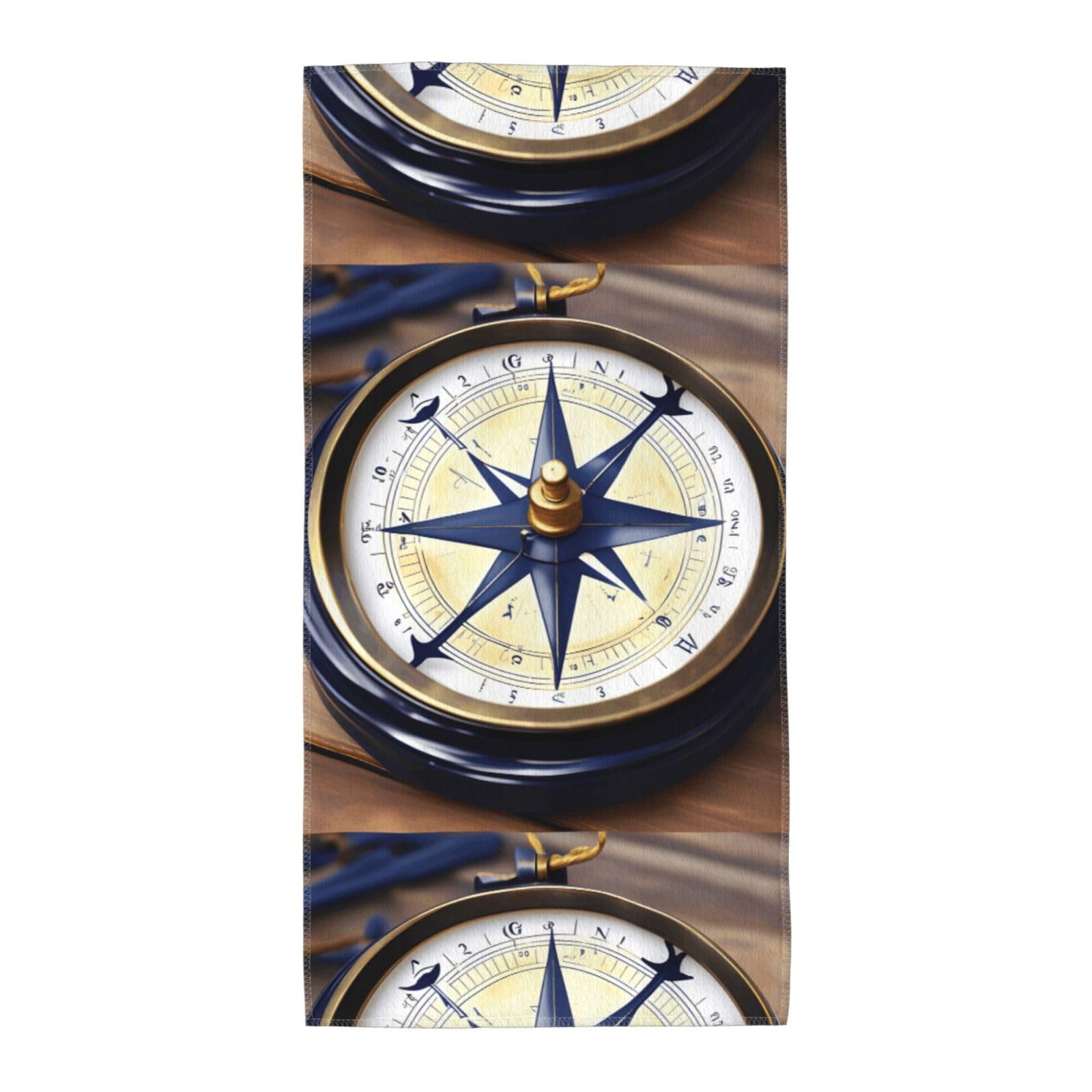 Cbaaghh Sail Boat Nautical Compass Print Towel, Towels Thick Face Towels Fast Drying Washcloth For Bath, Spa, Gym