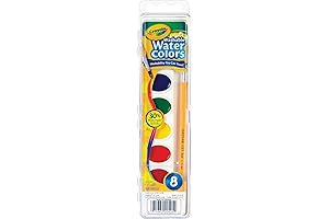 Crayola Washable Kids Watercolors, 8 Vibrant Colors Set