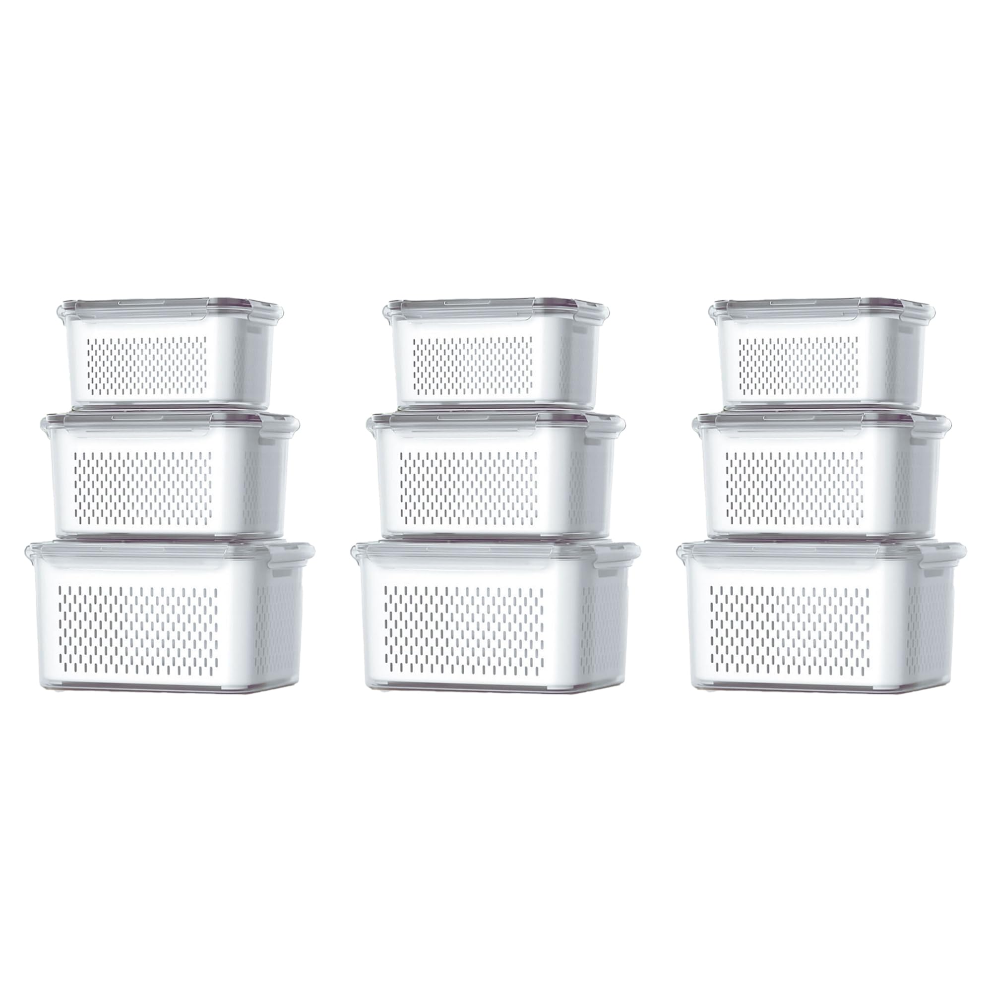 See full amazon price history chart for Kuber Industries 9 Pcs Food Containers | Storage Box for Fridge | Vegetable Fruit Boxes | Refrigerator Storage Box | Containers With Lid | Handheld Strainer Basket | HXP00740 | Transparent |Pack of 3 Kuber Industries 9 Pcs Food Containers | Storage Box for Fridge | Vegetable Fruit Boxes | Refrigerator Storage Box | Containers With Lid | Handheld Strainer Basket | HXP00740 | Transparent |Pack of 3 (B0D5VJSMNG) Amazon Price History, Amazon Price Tracker